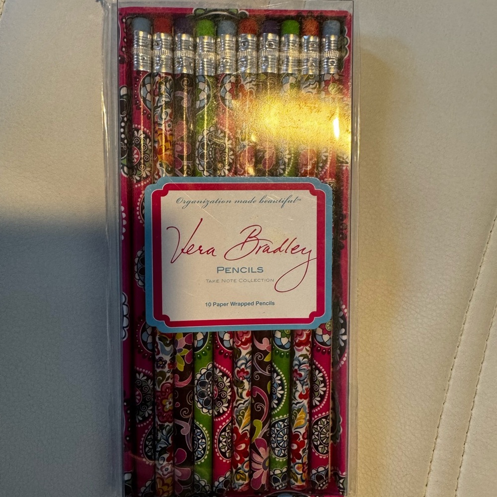 Vera Bradley Take Note Collection set of 10 paisley